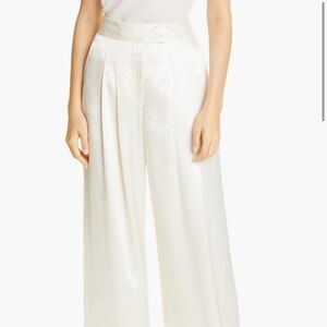 Veronica Beard Noel Satin Wide Leg Pants